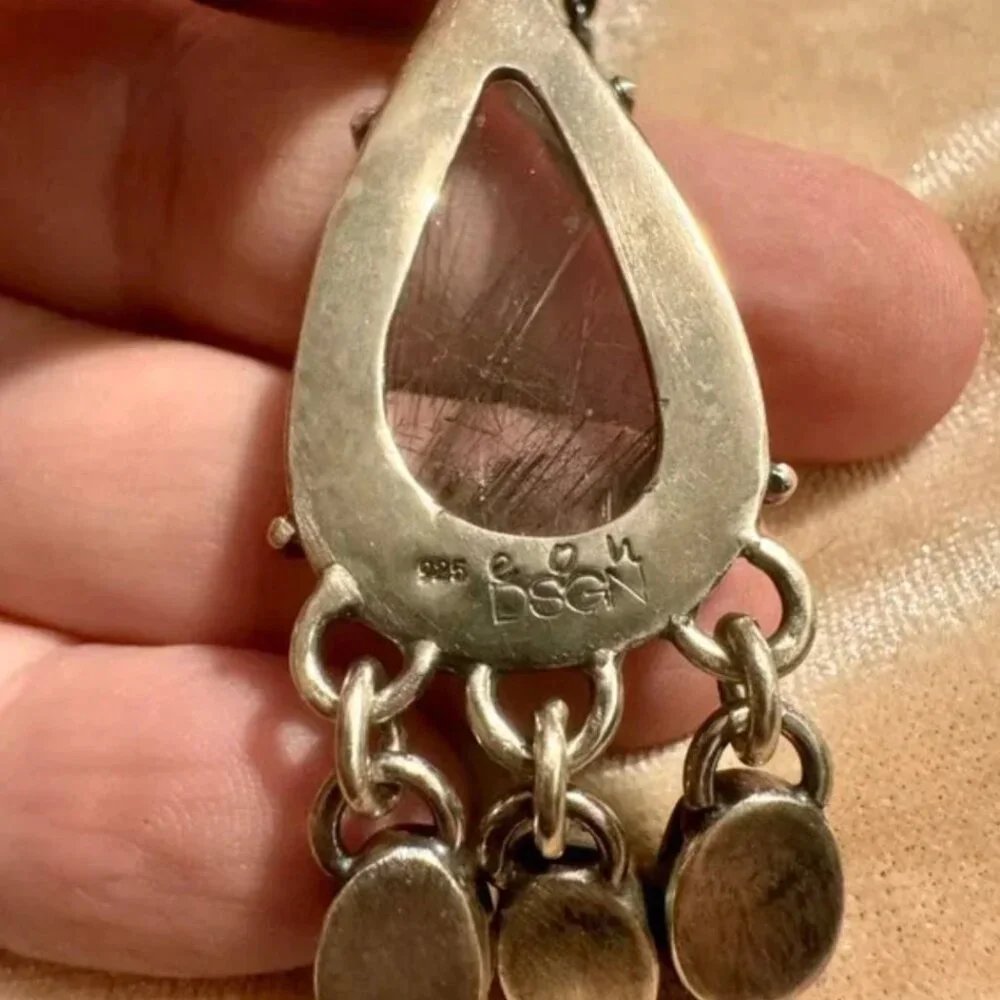 Stunning OOAK Designer Oxidized Silver Sabine Sjostrand 'EON DSGN' Necklace - Picture 7 of 8